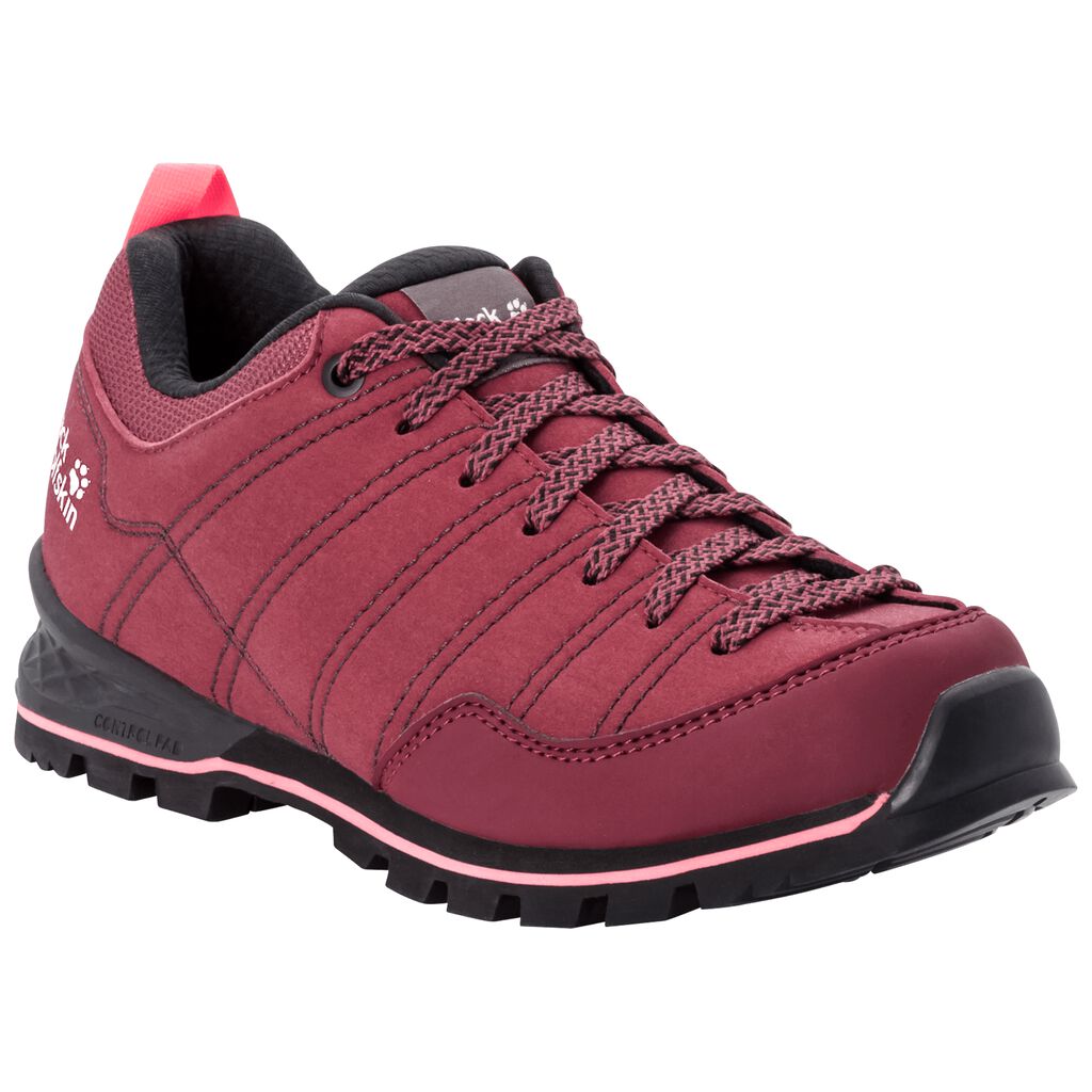 Jack Wolfskin SCRAMBLER LOW Chaussures Femme Bordeaux/Rose - RDUYLSM-84